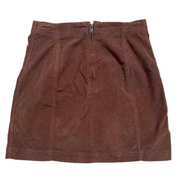 Free People Women’s Back Zip Corduroy Mini Skirt - Size 2 - Picture 2 of 10